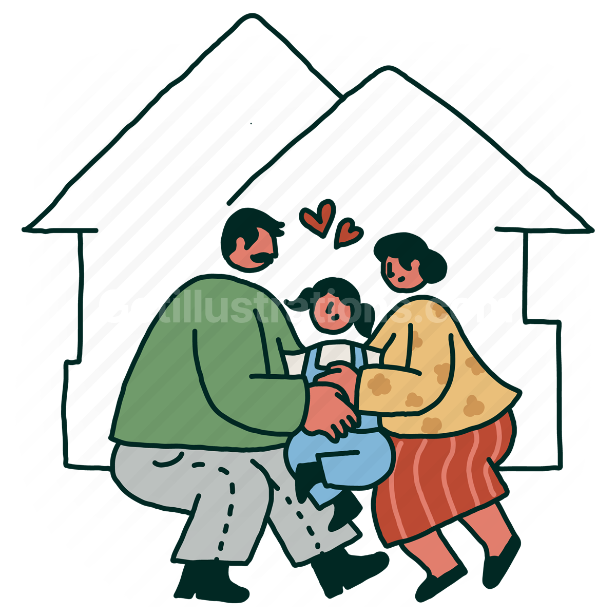 Family and Children illustration